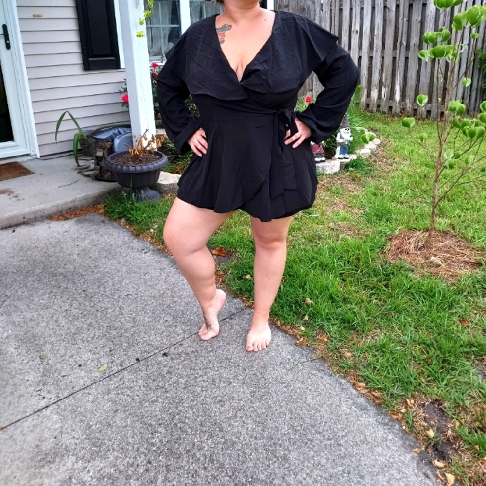 Perfectly Priscilla Black Romper